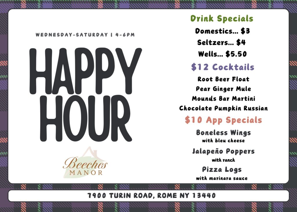 Beeches Happy Hour