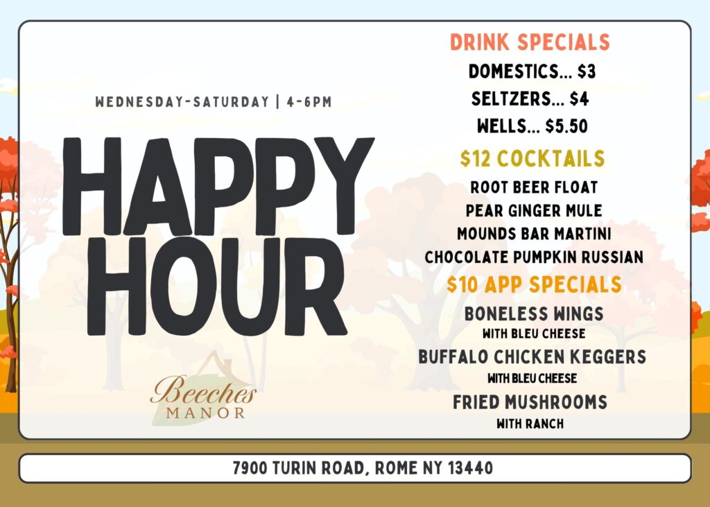 Beeches Happy Hour